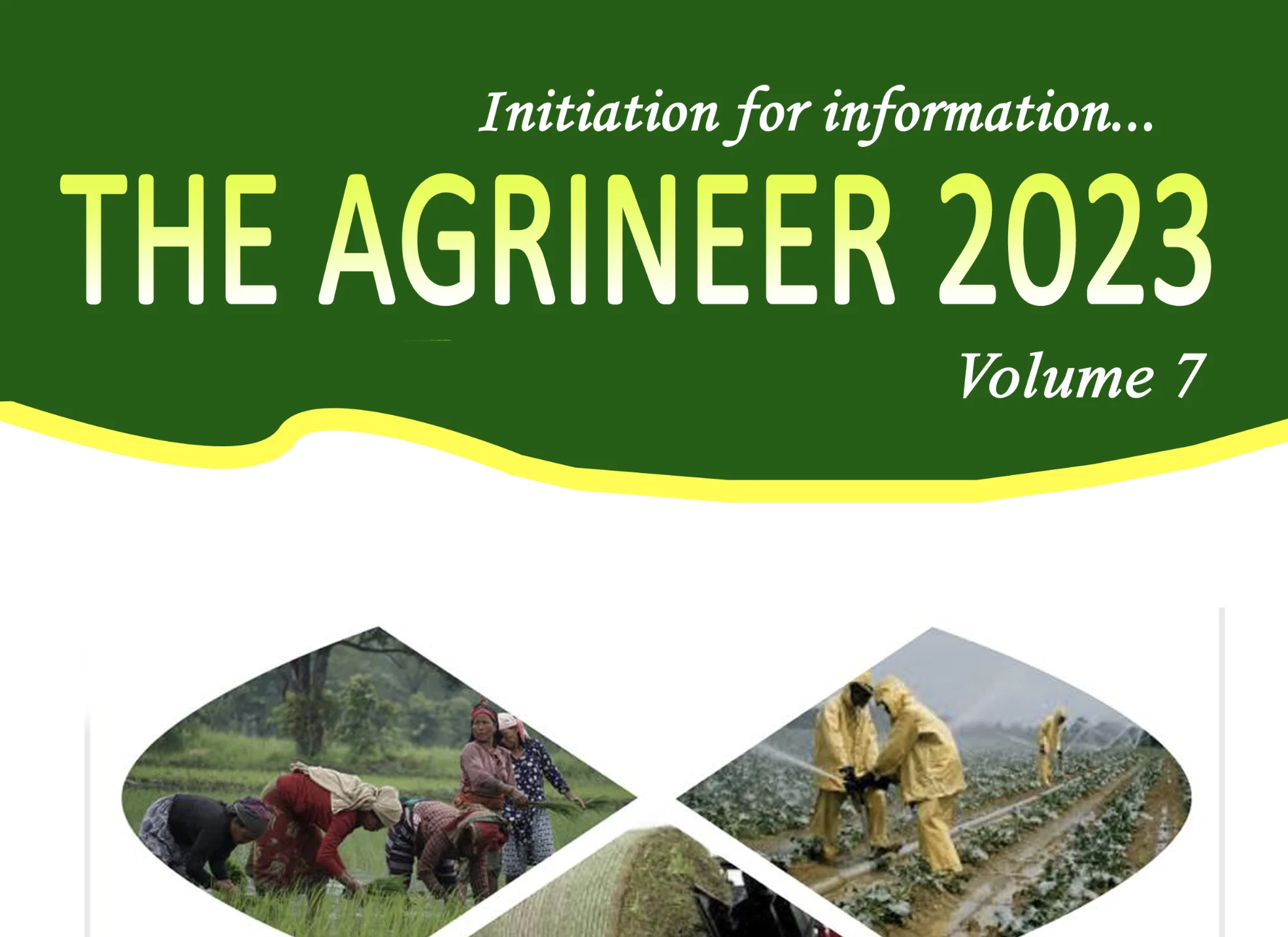Cover design for The Agrineer 2023 Volume 7 publication.